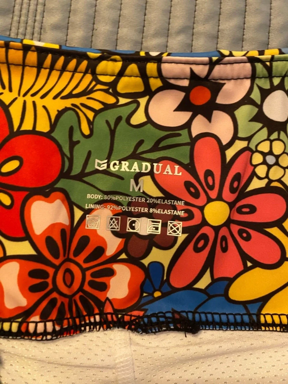 Retro 60s 70s Vibe Floral Multi-Color Golf Pickleball Skort - Picture 4 of 4